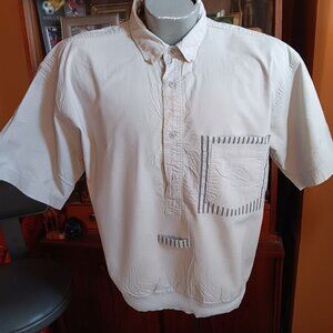 Vintage 1980s New Wave Shirt Mens Large Pullover Logo by DCL Preppy Indy